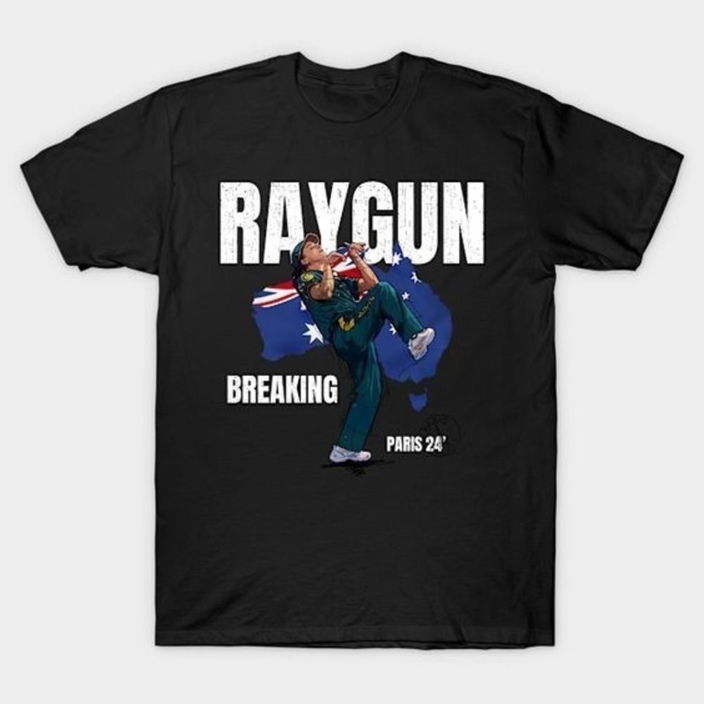 Paris 2024 Rachel Gunn Breaking Cartoon T-shirt